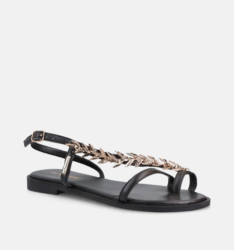 Les Tropeziennes Origan Sandales plates en Noir pour femmes (373234)