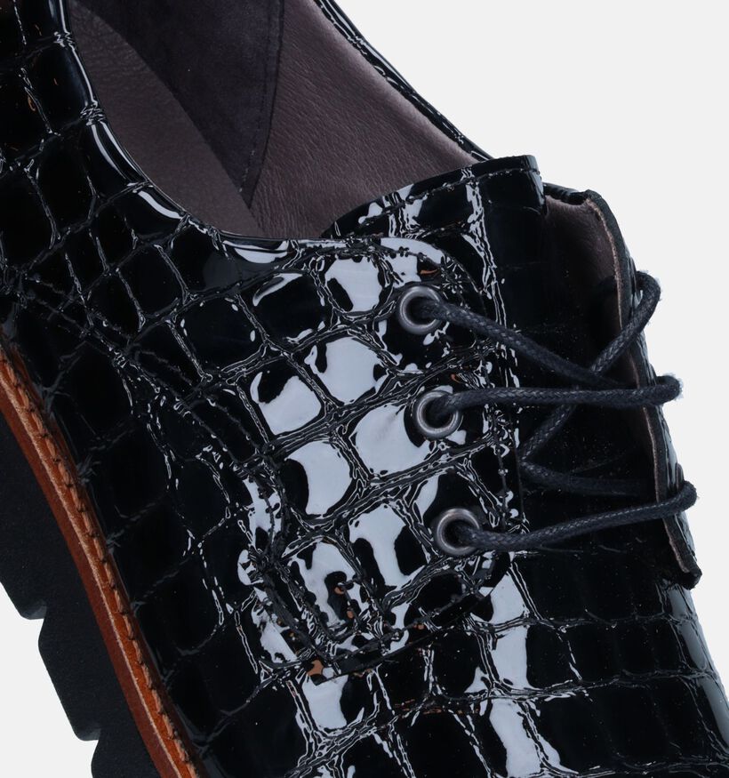 Solemade Zoe 01 Zwarte Veterschoenen voor dames (346799) - geschikt voor steunzolen