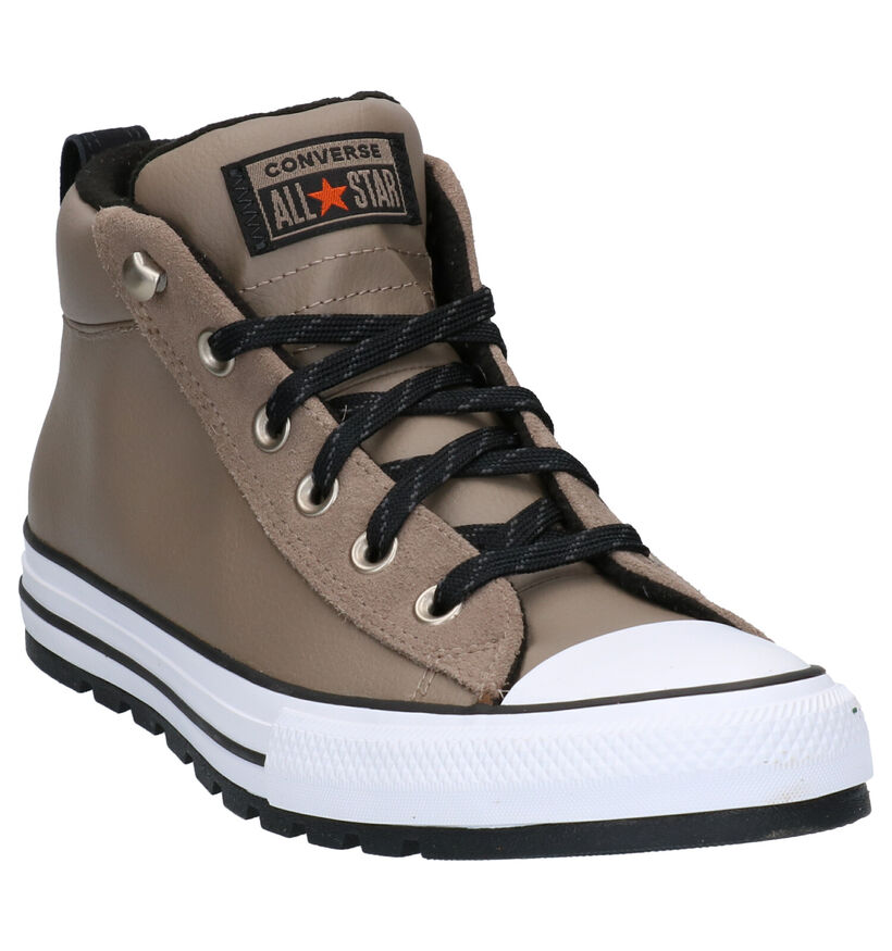 Converse Chuck Taylor AS Street Taupe Sneakers in leer (263447)