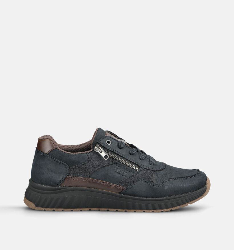 Rieker Donkerblauwe Schoenen met Veter en Rits voor heren (376509) - geschikt voor steunzolen