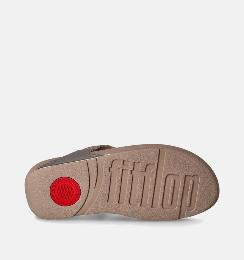 FitFlop Lulu Shimmerlux Toepost Beige Teenslippers voor dames (353638)