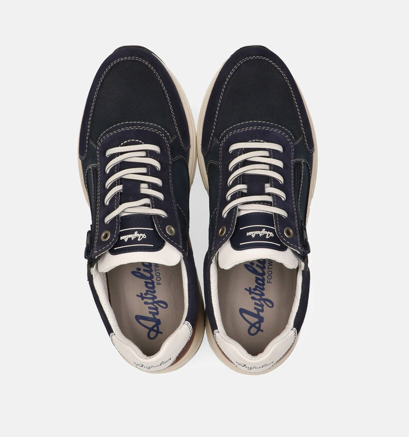 Australian Discover Donkerblauwe Rits-Veterschoenen voor heren (369693) - geschikt voor steunzolen