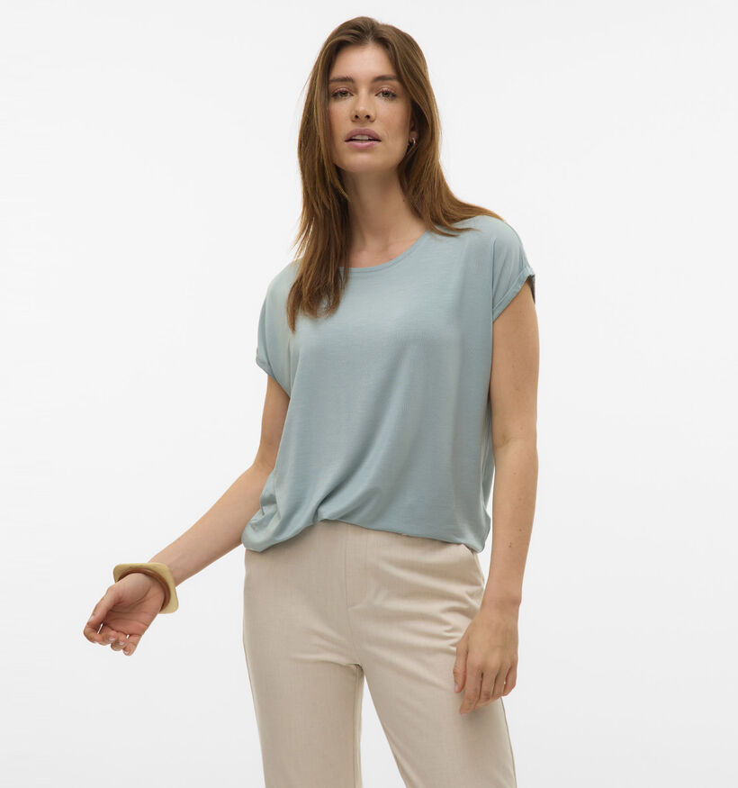 Vero Moda Ava T-shirt Basic en Vert pour femmes (352196)