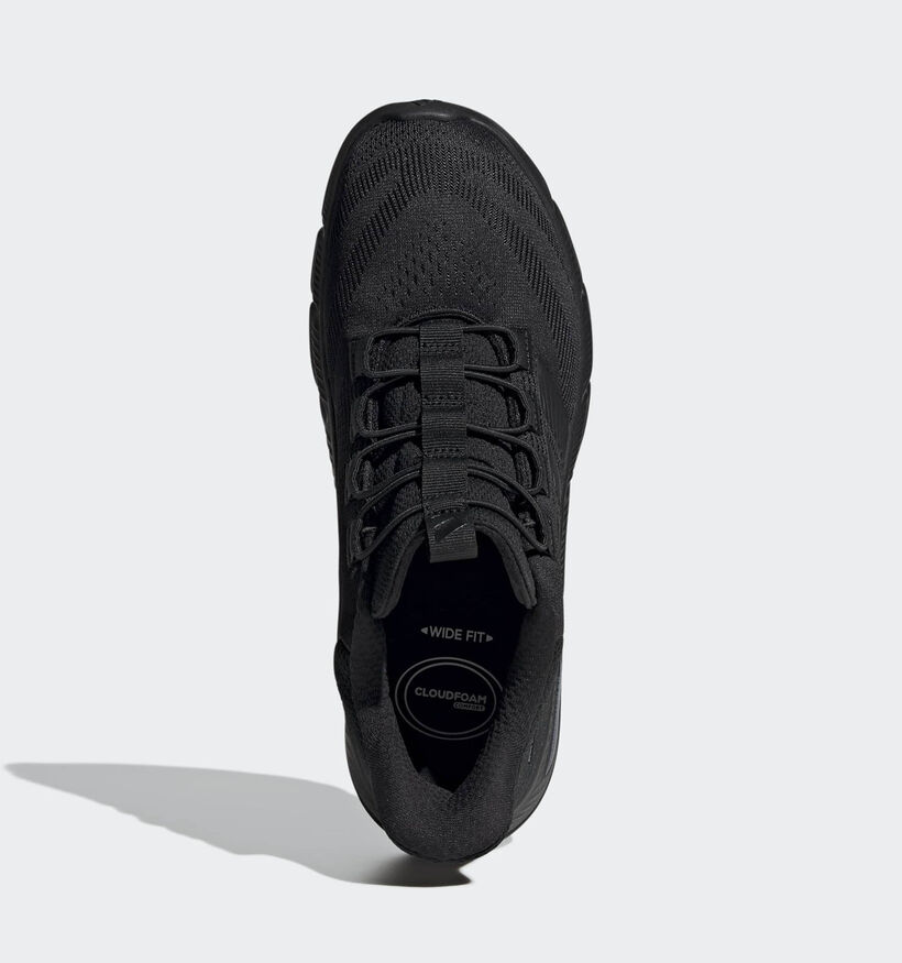 adidas Cloudfoam Flex Slip-on Baskets basses en Noir pour hommes (372570) - pour semelles orthop&eacute;diques