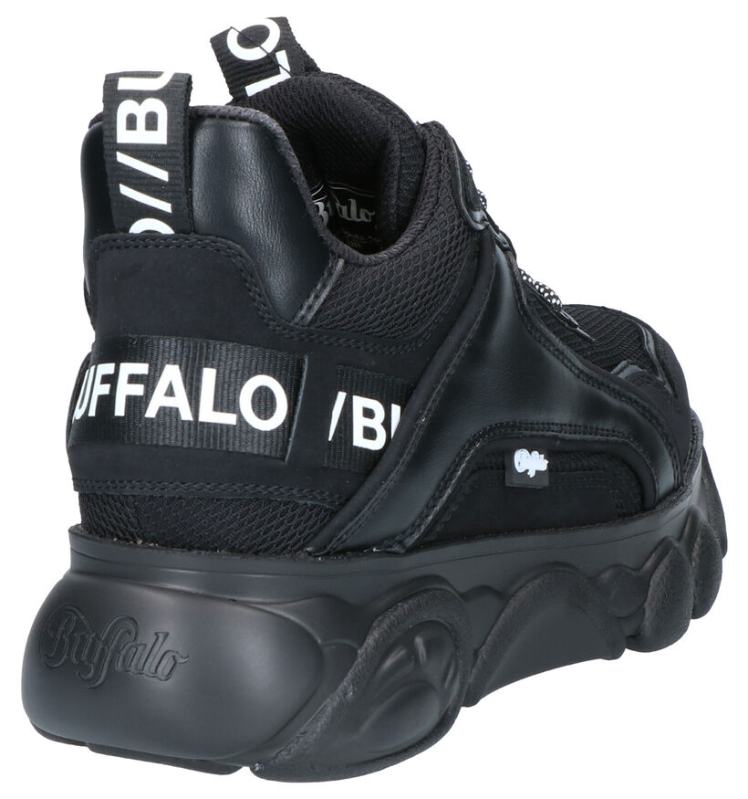 Buffalo Chai Zwarte Sneakers in kunstleer (256914)