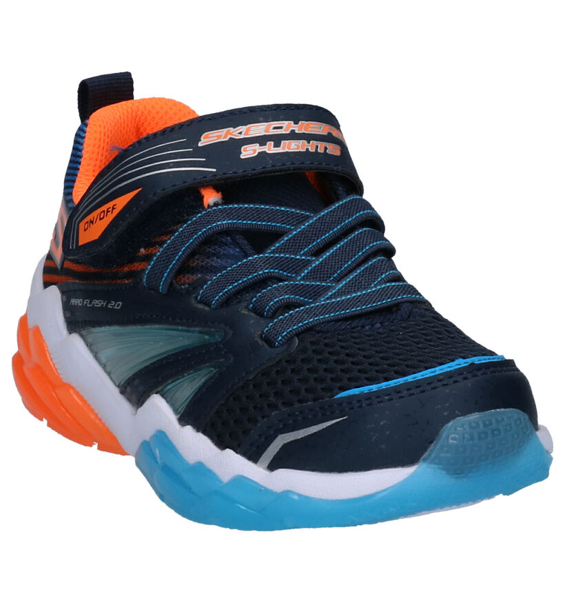 Skechers Rapid Flash Baskets en Bleu en textile (256144)