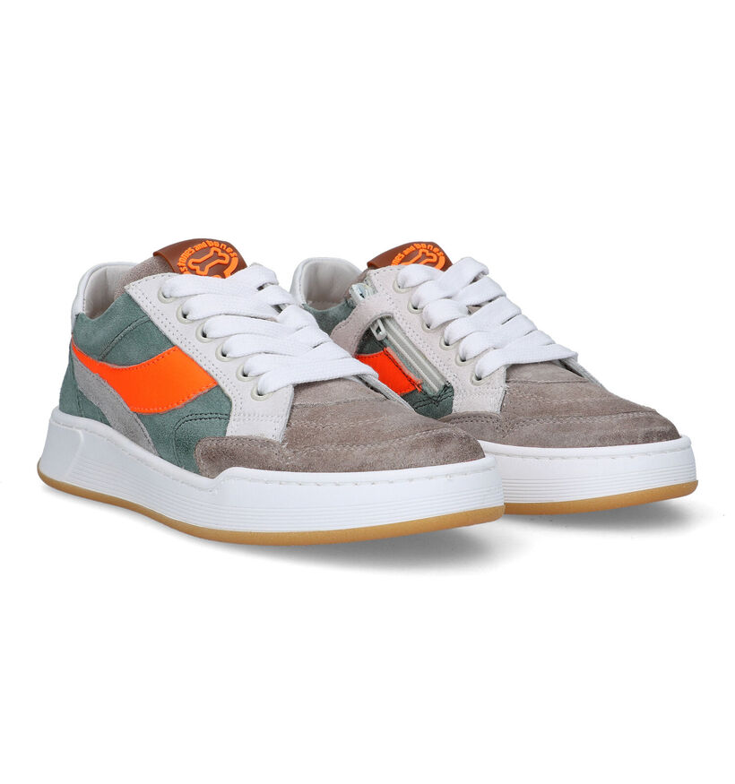 STONES and BONES Revin Groene Veterschoenen voor jongens (325882) - geschikt voor steunzolen