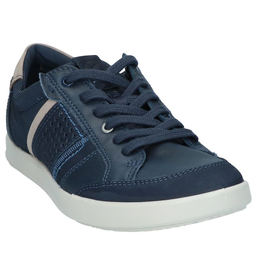 Donkerblauwe Casual Schoenen ECCO Collin 2.0 in stof (250275)