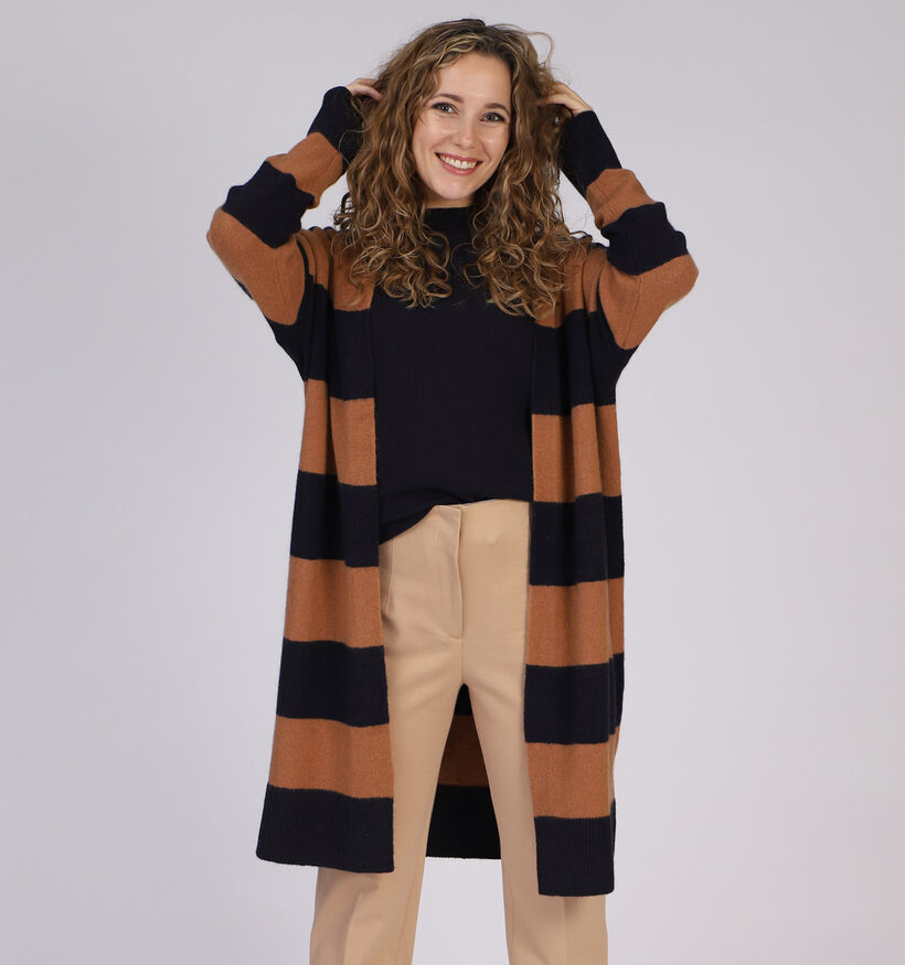 comma Gilet en Cognac/Noir (304382)