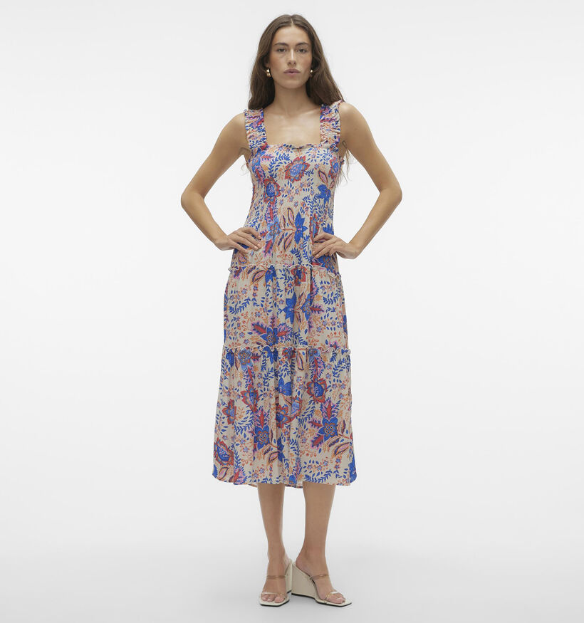 Vero Moda Menny Robe midi en Bleu pour femmes (337283)