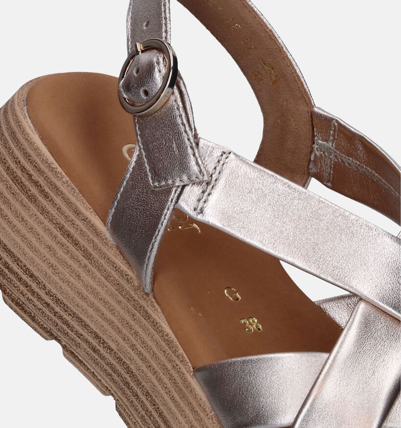 Gabor Comfort Gouden Sandalen Met Plateauzool voor dames (339389)