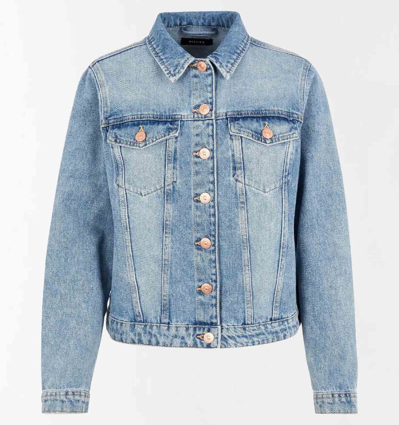 Pieces Lou Veste en jean en Bleu (298652)