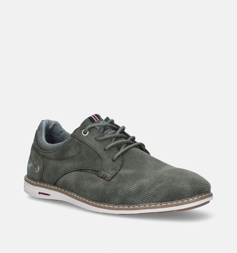 Mustang Chaussures à lacets en Vert kaki pour hommes (336652)