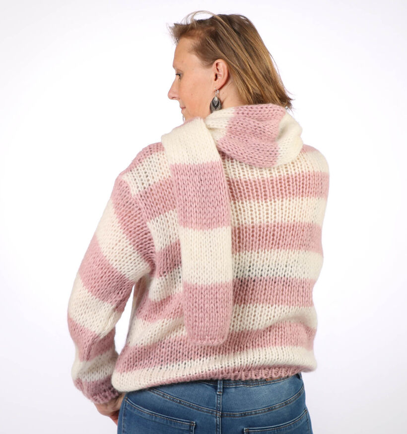 Dolce C. Wit/Roze Trui met Sjaal (294031)