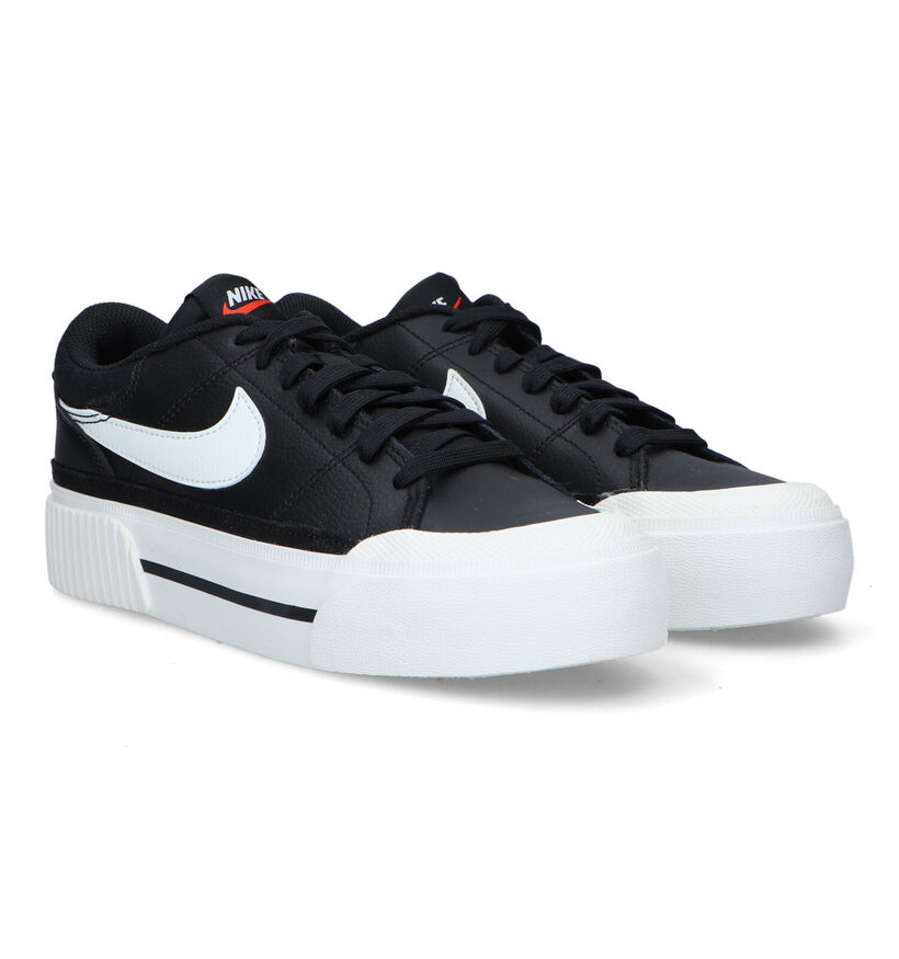 Nike Court Legacy Lift Baskets plateforme en Noir pour femmes (324635) - pour semelles orthopédiques