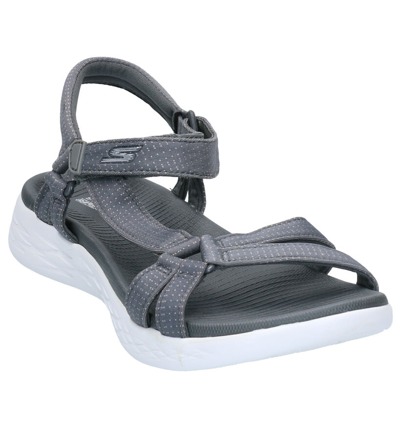 Skechers On The Go Zwarte Sandalen in stof (292189)