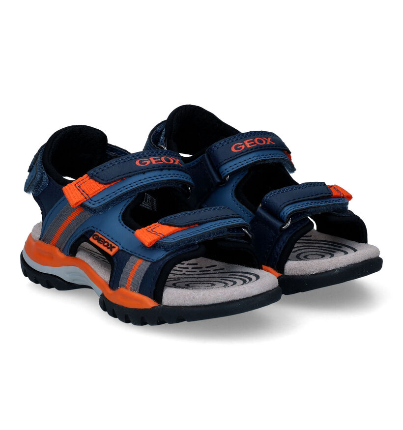 Geox Borealis Blauwe Sandalen in kunstleer (303743)