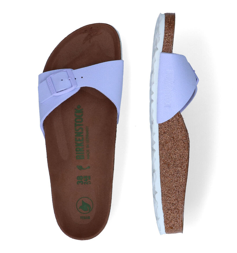 Birkenstock Madrid Birko-Flor Witte Slippers voor dames (338044)