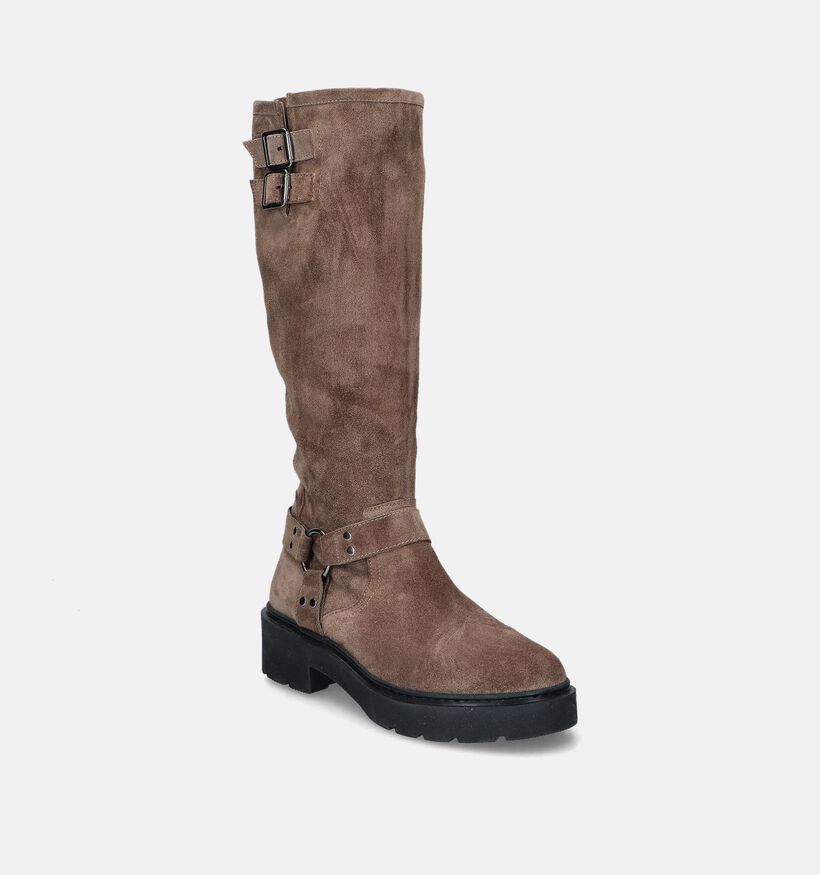 Unisa Jecis Bottes longues en Taupe pour femmes (349121)