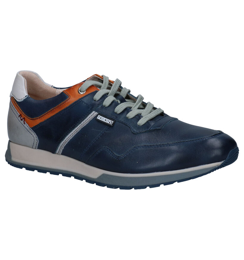 Pikolinos Blauwe Veterschoenen in leer (299926)