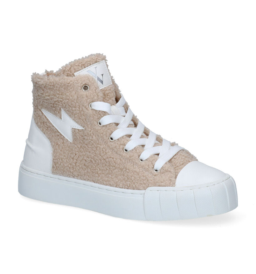 Vanessa Wu Beige Sneakers in stof (303366)