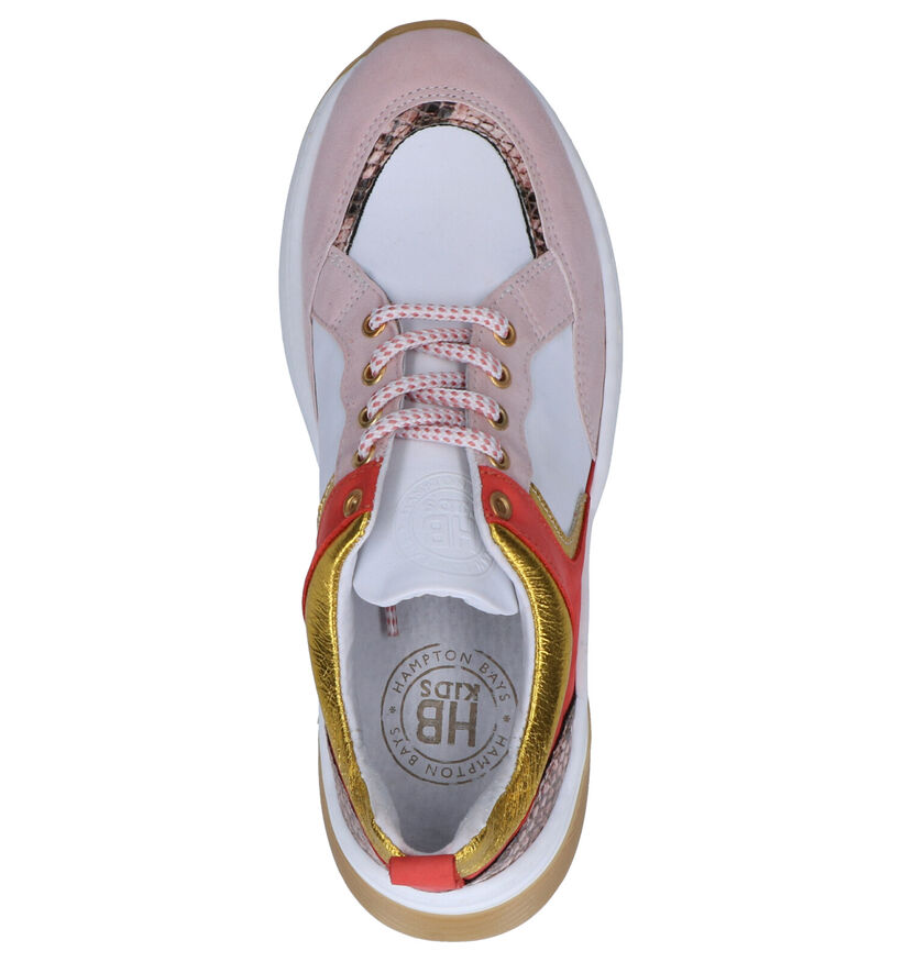 Hampton Bays Witte Sneakers in daim (270789)