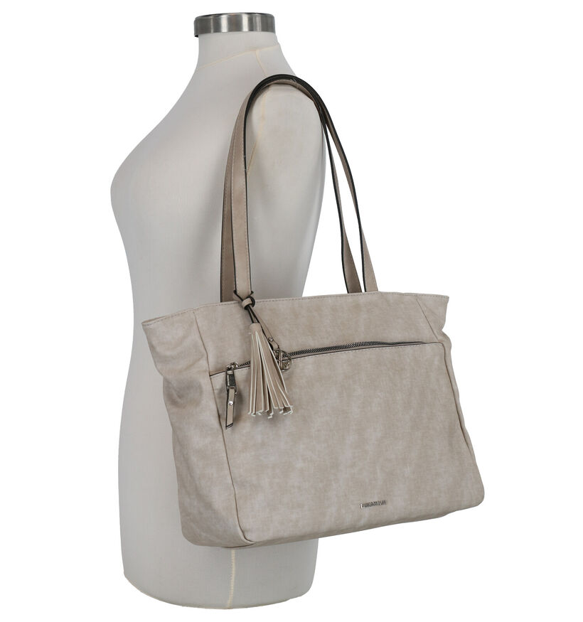 Emily & Noah Beige Schoudertas in kunstleer (275974)