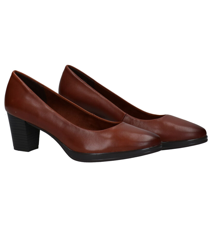 Jana Cognac Pumps in leer (280892)