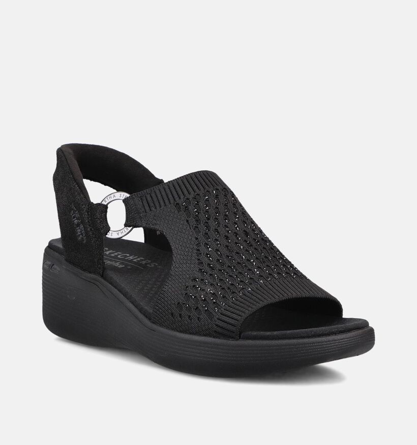 Skechers Pier Lite Park Path Zwarte Sandalen voor dames (371235)