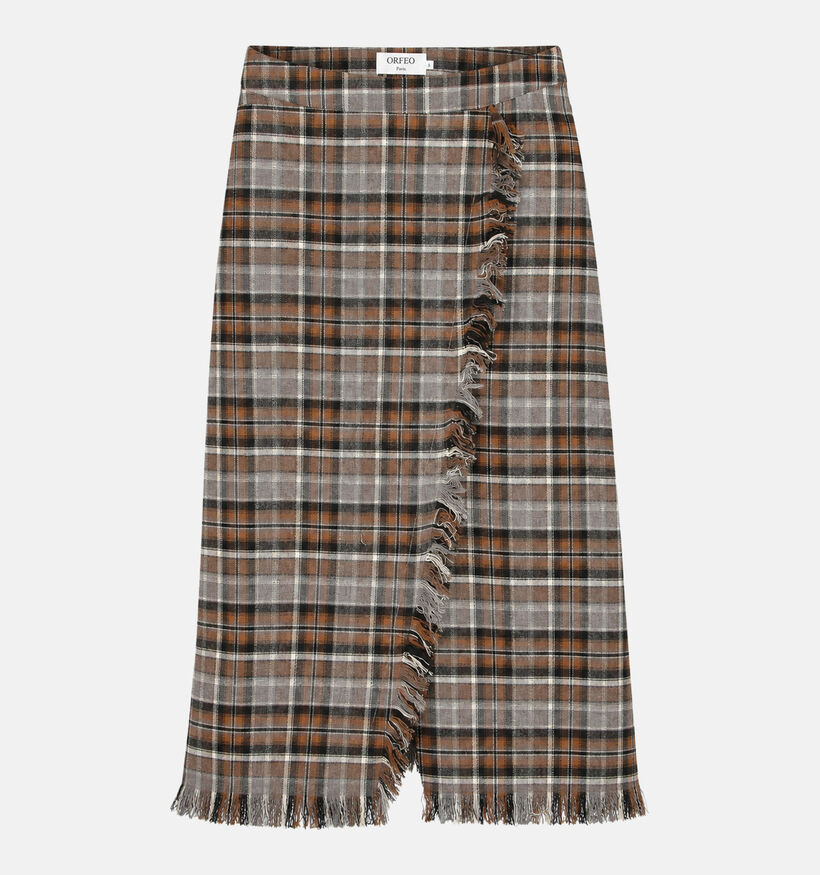 Orfeo Whitney Bruine Geruite Rok voor dames (381653)