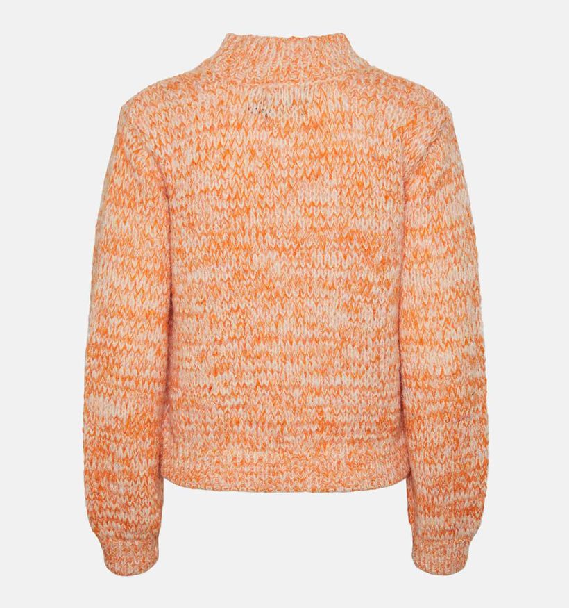 Pieces Nomana Pull en tricot en Orange pour femmes (332464)