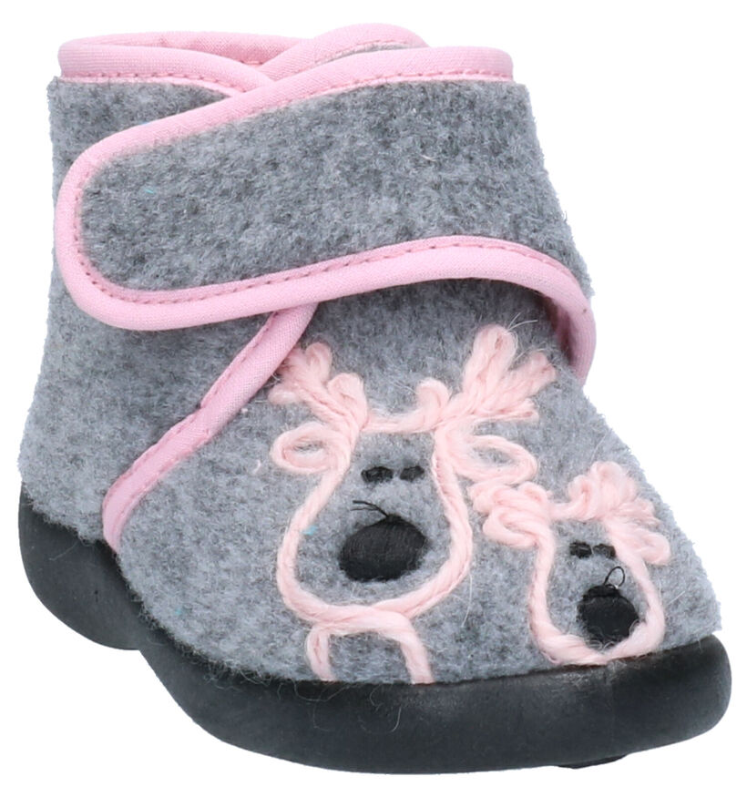 Milo & Mila Pantoufles fermées en Rose clair en textile (254987)