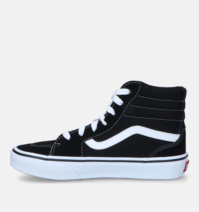 Vans Filmore Hi Baskets de skate en Noir pour filles, garçons (334084)