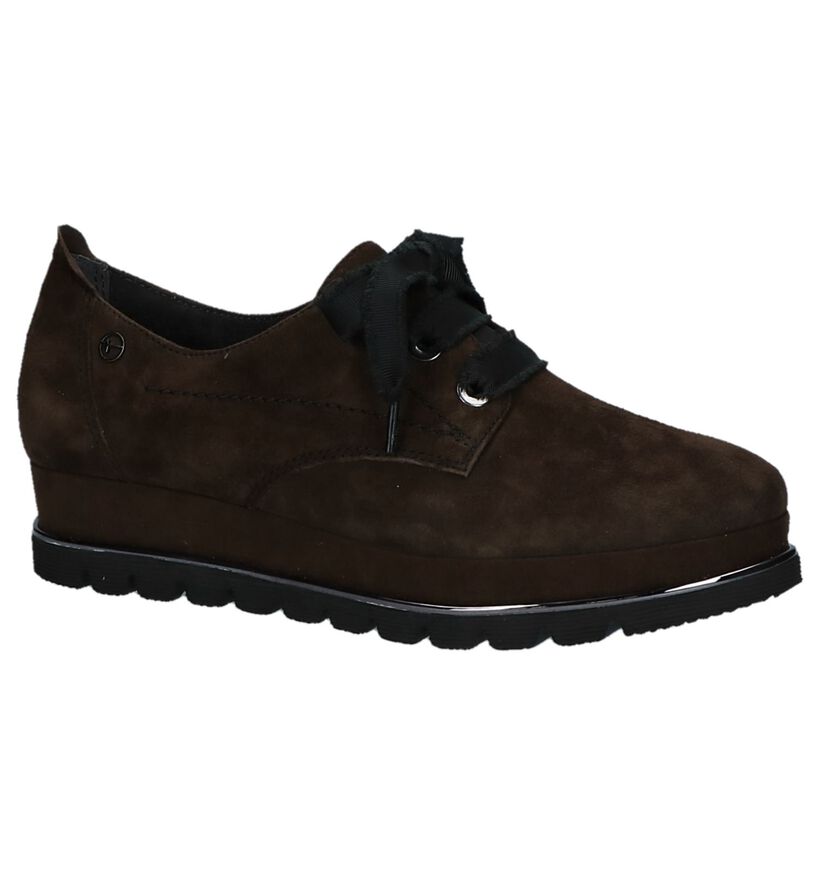 Oxford Veterschoenen Donkerbruin Tamaris TOUCH it in daim (222167)