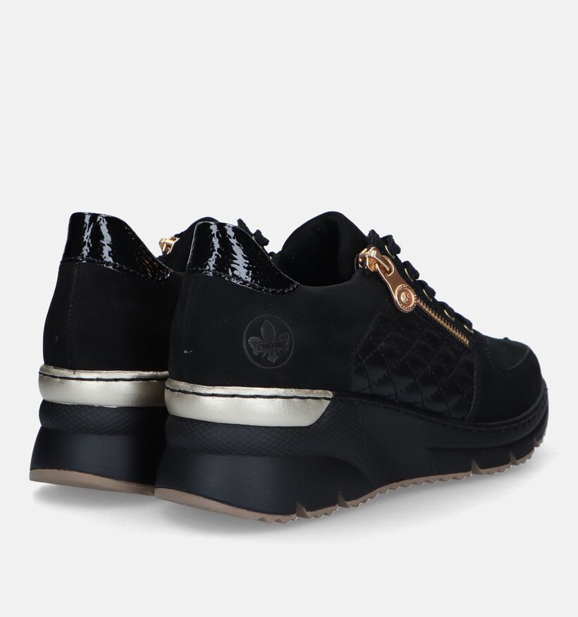 Rieker Baskets Wedge en Noir pour femmes (331599) - pour semelles orthopédiques
