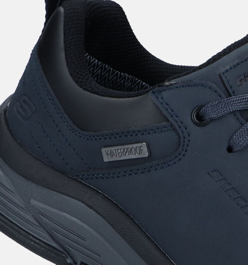 Skechers Benago Blauwe Veterschoenen voor heren (328078)