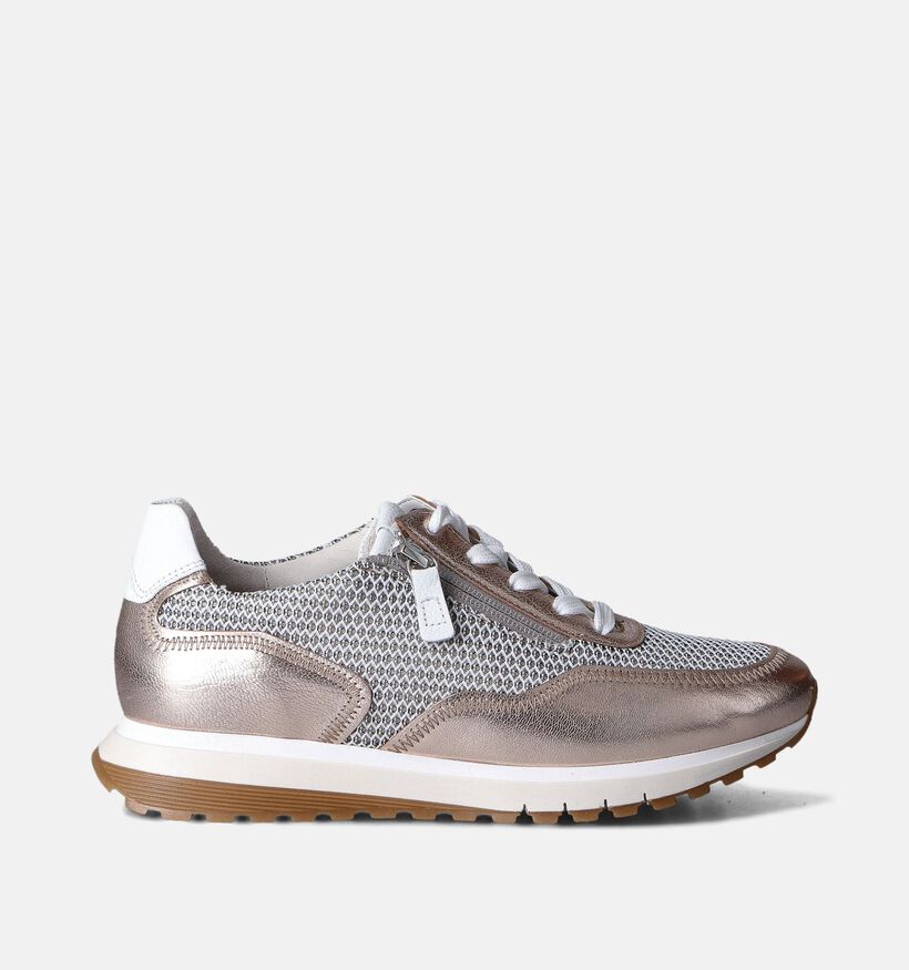 Gabor Ecru/Gouden Sneakers voor dames (352091) - geschikt voor steunzolen