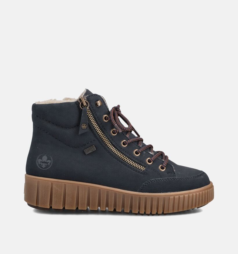 Rieker Baskets montantes en Bleu foncé pour femmes (363538) - pour semelles orthopédiques