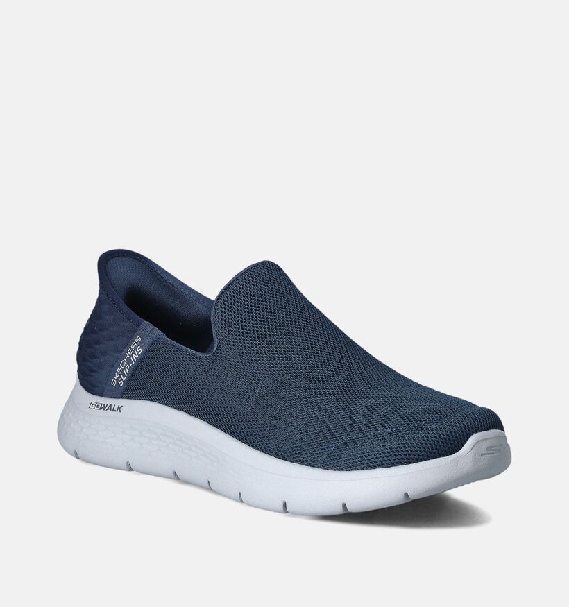 Skechers Go Walk Flex Blauwe Slip-ins voor heren (354593) - geschikt voor steunzolen