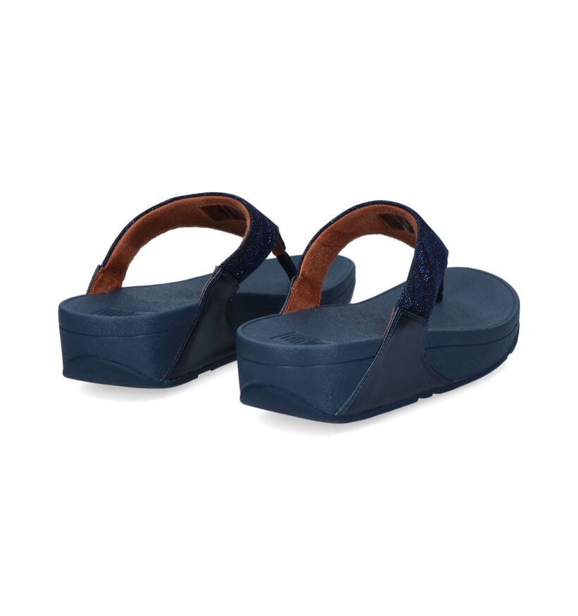 FitFlop Lulu Toe Post Geo Glitz Blauwe Teenslippers voor dames (313548)