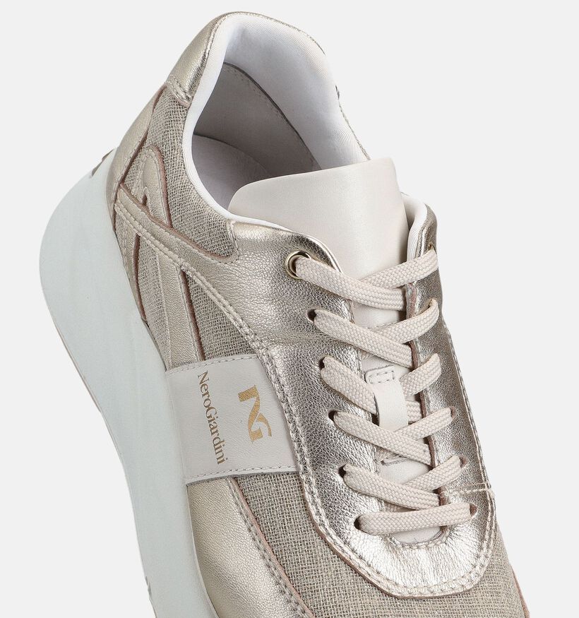 NeroGiardini Gouden Geklede Sneakers voor dames (370656) - geschikt voor steunzolen