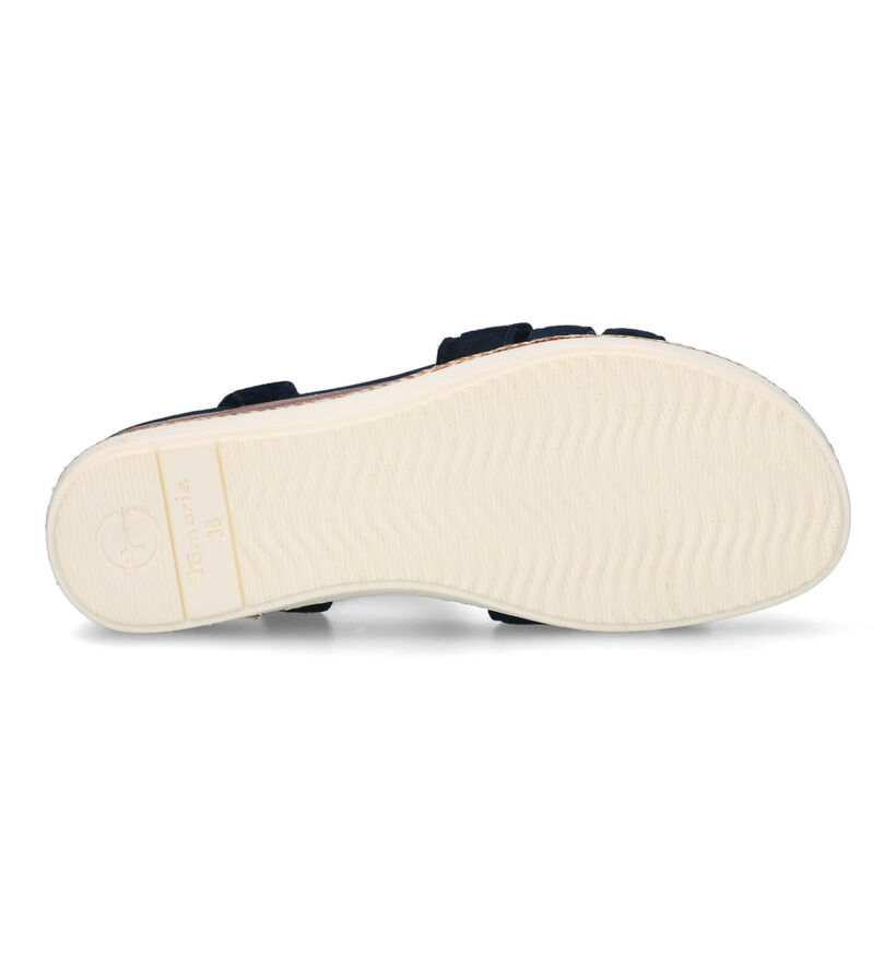 Tamaris Relax Fit Sandales avec talon compensé en Bleu pour femmes (334262)