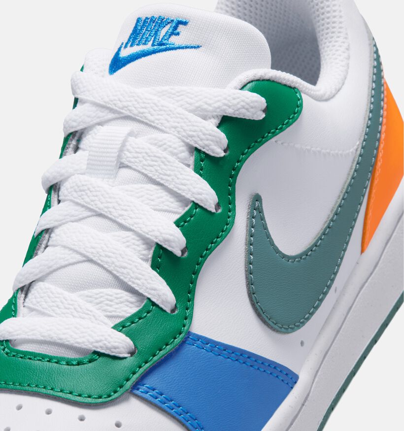 Nike Court Borough Low Witte/Colorblock Sneakers voor jongens (373423) - geschikt voor steunzolen