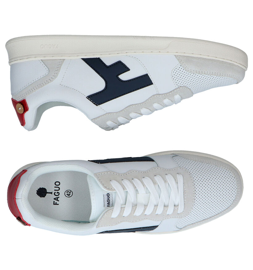 Faguo Hazel Witte Sneakers in leer (289024)