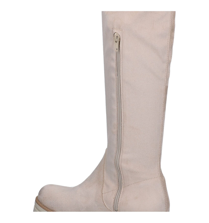 Sweet Lemon Ecru Overkneelaarzen voor dames (309240)