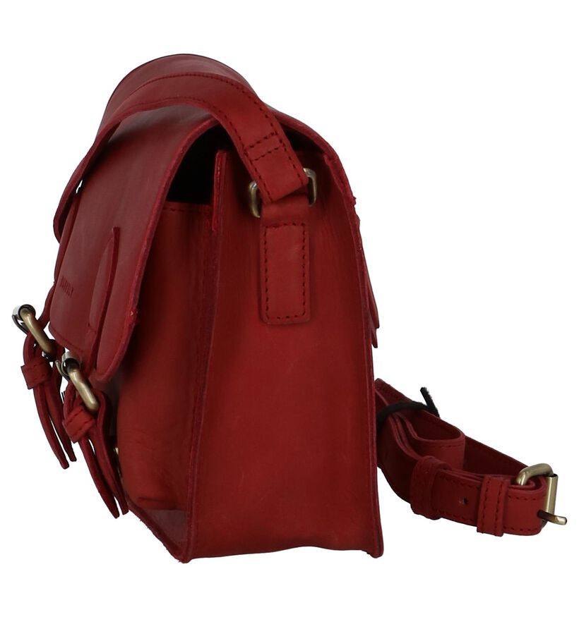 Rode Crossbodytas Burkely Daisy in leer (249374)