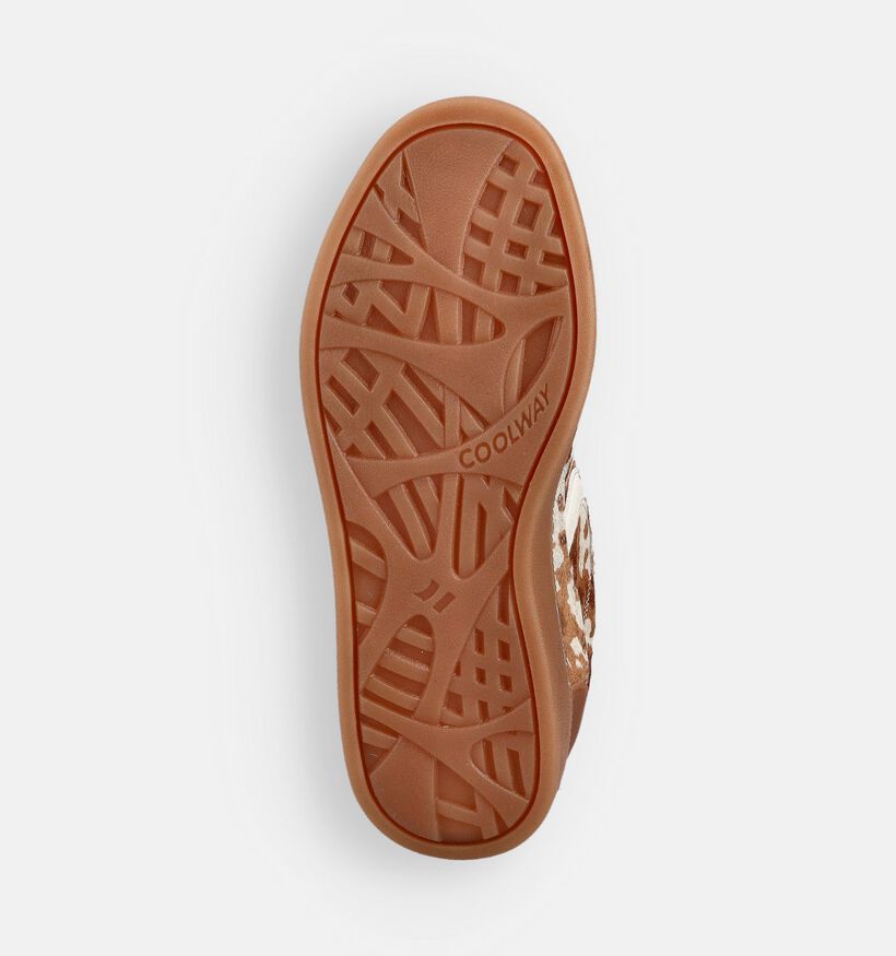Coolway Duck Ecru/Bruine Sneakers voor dames (364635) - geschikt voor steunzolen
