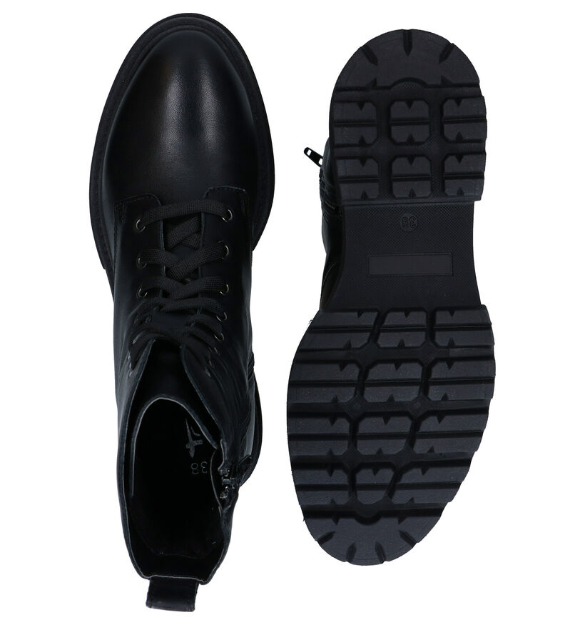 Tamaris Boots à lacets en Noir en cuir (290908)
