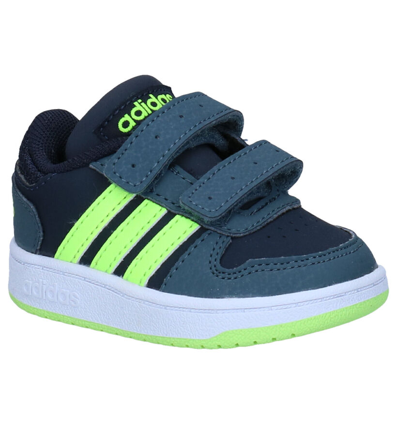 adidas Hoops 2.0 Zwarte Sneakers in kunstleer (290777)