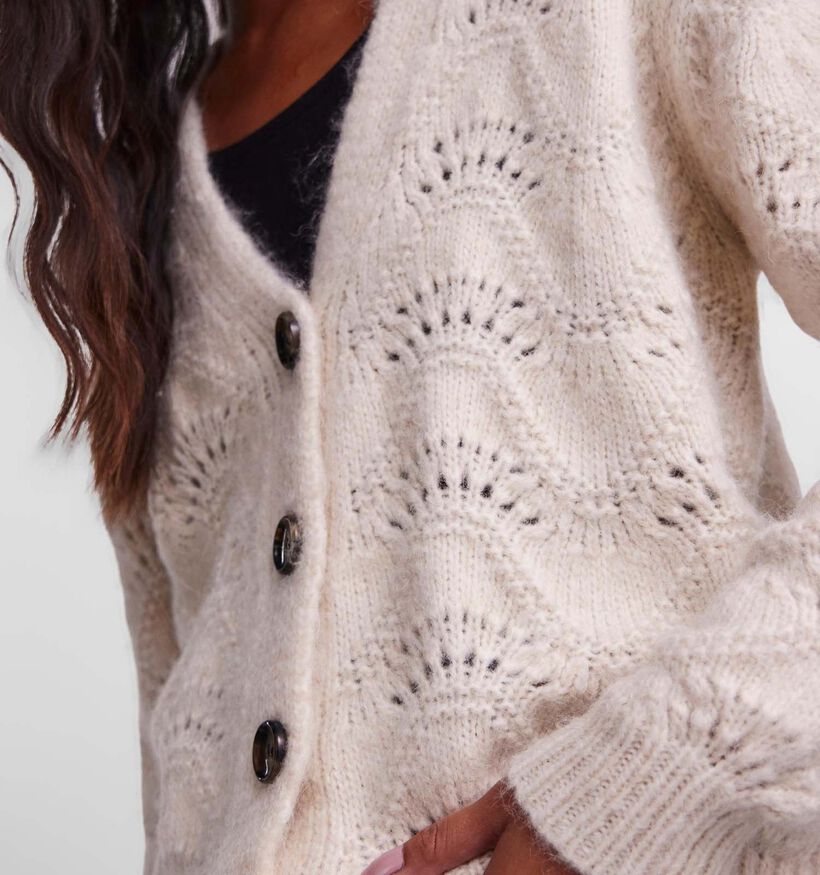 Pieces Bibbi Ecru Cardigan Met Knopen voor dames (332851)